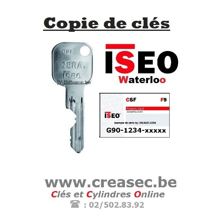 coie de clé iseo csf ou f9