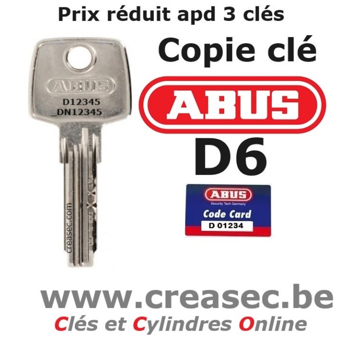 Duplicaatsleutel Abus D6 - D6X