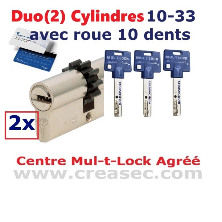 Cilinder Mul-T-Lock 31x60  CW10 dents