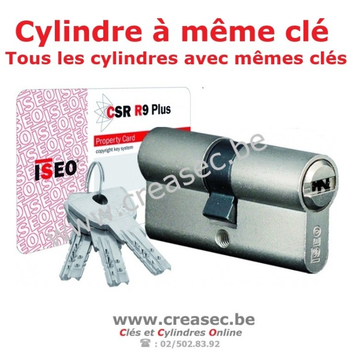 cylindres ISEO R9 a même combinaison