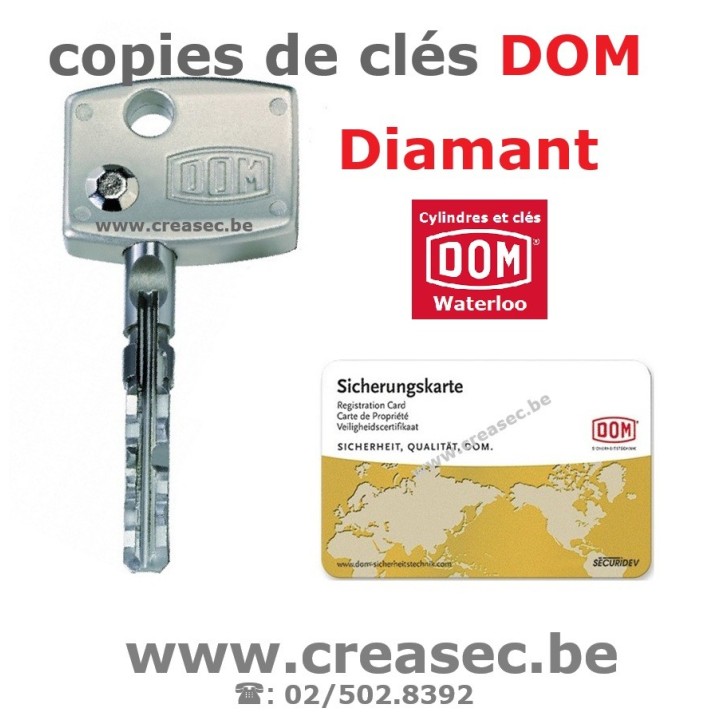 copies de clés Dom Diamant
