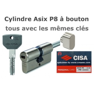 barillet cisa asix a bouton et a meme cle