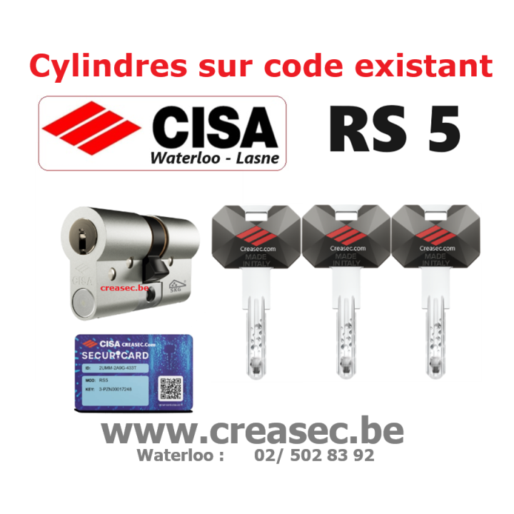 Cylindre Cisa sur code ou clé existant