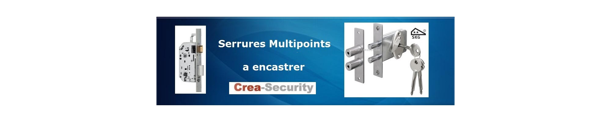 serrures de 2 à 10 points, a encastrer 